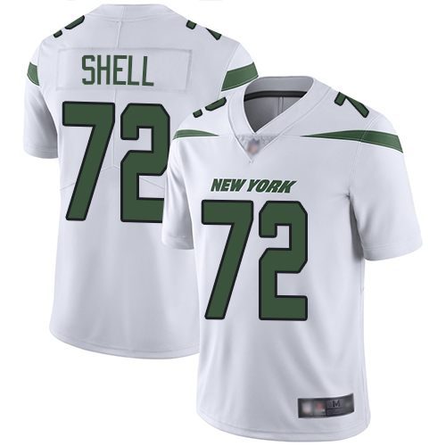 New York Jets Limited White Men Brandon Shell Road Jersey NFL Football #72 Vapor Untouchable